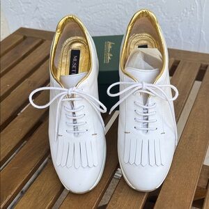 Musette, White and Gold Women's Sneakers, size EU 39